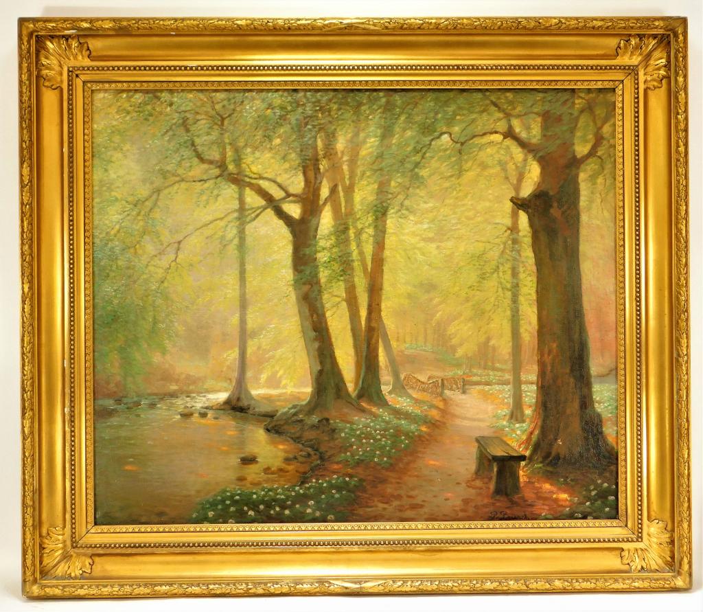 Peter Busch Illuminated Forest Landscape Painting (1 of 7)