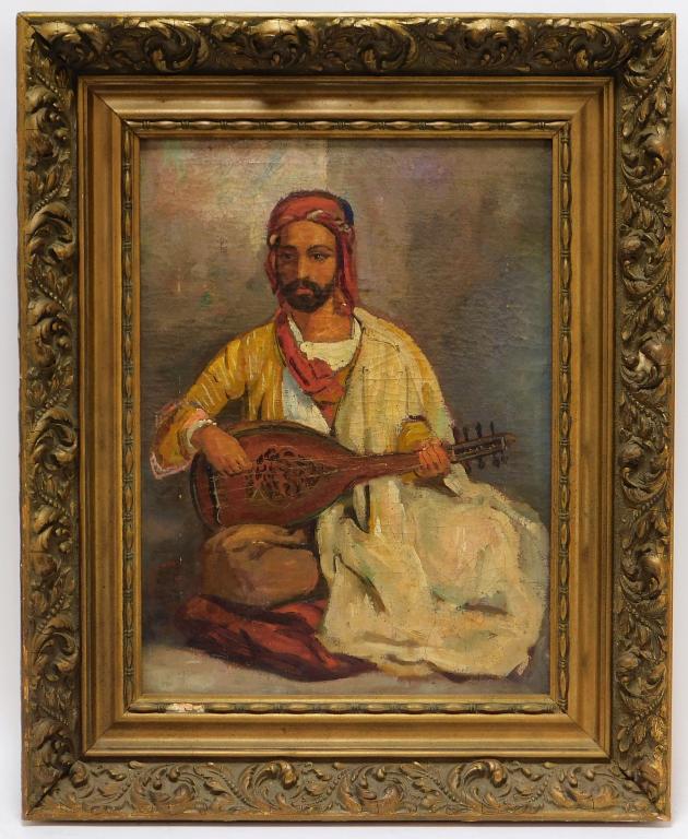 19C American Orientalist Painting of an Arab Man (1 of 9)