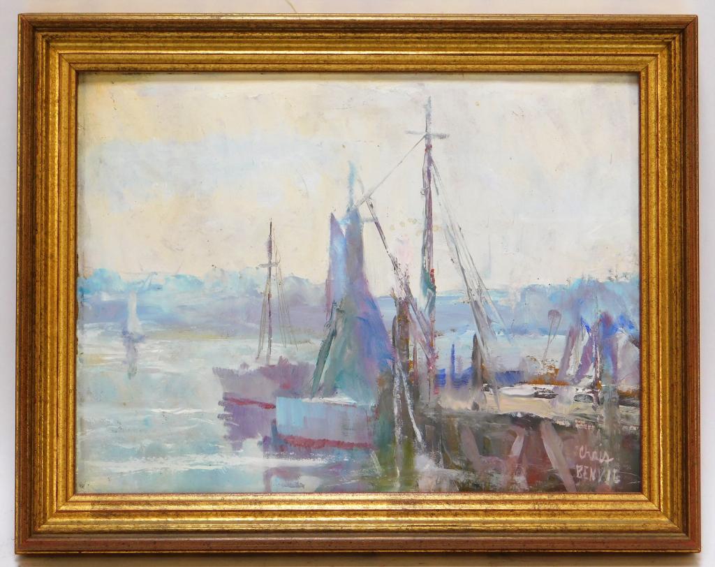 Chris Benvie Wickford Harbor Seascape Painting (1 of 5)