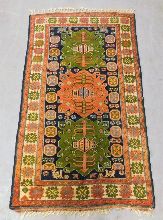 Caucasian Oriental Vibrant Geometric Carpet Rug (1 of 7)