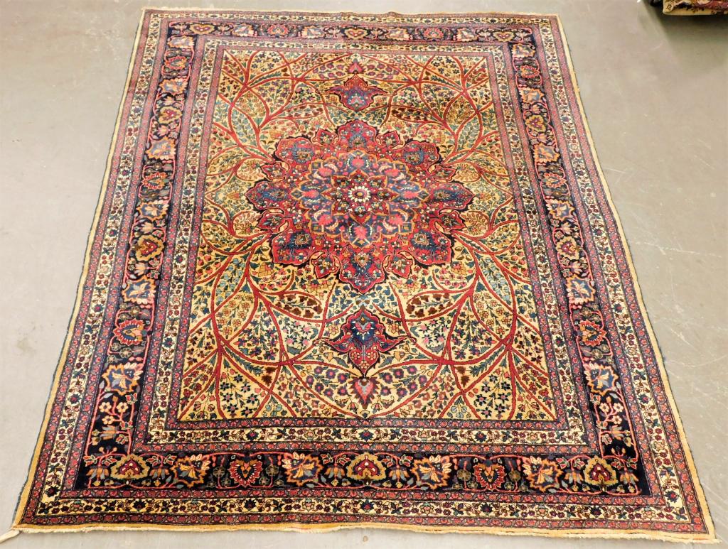 LG Antique Persian Floral Tendril Carpet Rug (1 of 7)