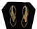PR 14K Gold & Onyx Geometric Earrings