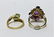 2PC Lady's Estate 14K 10K Gold Cluster Ring Group - 4