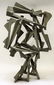 Joel Perlman Abstract Bronze Grey Spirit Sculpture