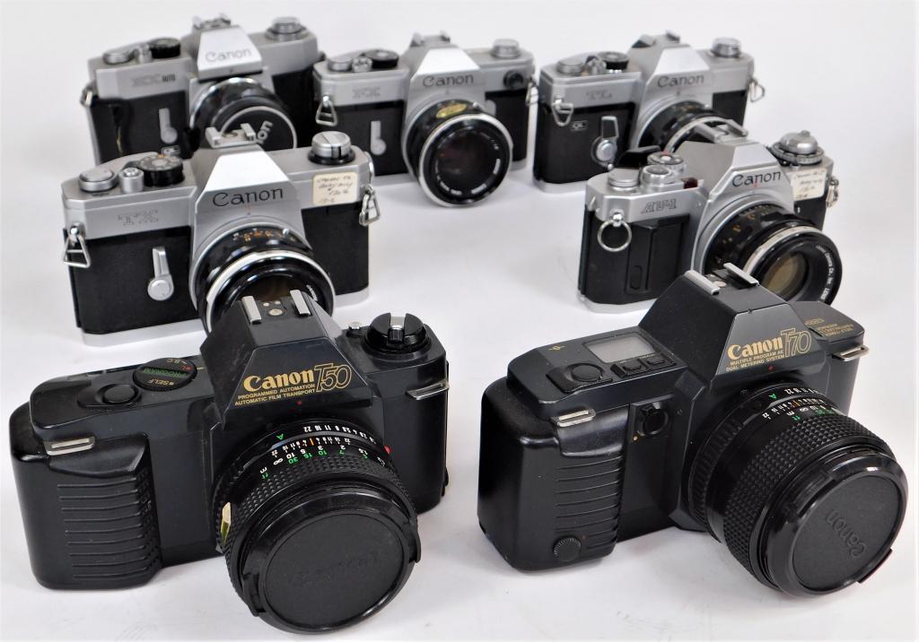 Group of 7 Canon 35mm SLR Cameras #1 (1 of 4)