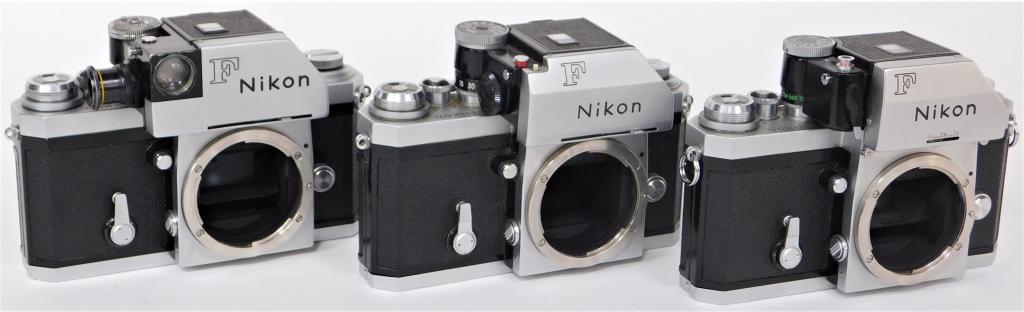 Group of 3 Nikon F type 35mm SLR Camera Bodies (1 of 5)