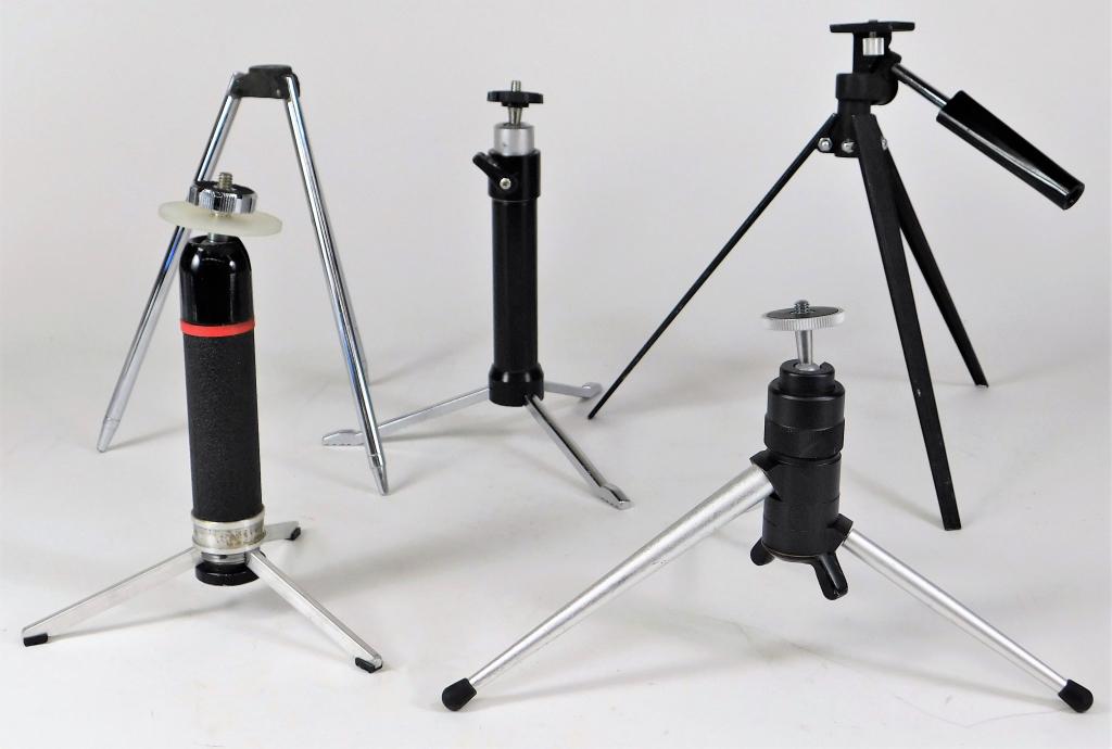 Group of 5 Vintage Folding Tabletop Tripods #1 (1 of 5)