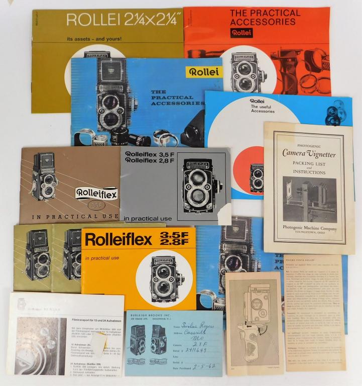 Group of 10 Rolleiflex TLR Camera Manuals (1 of 6)