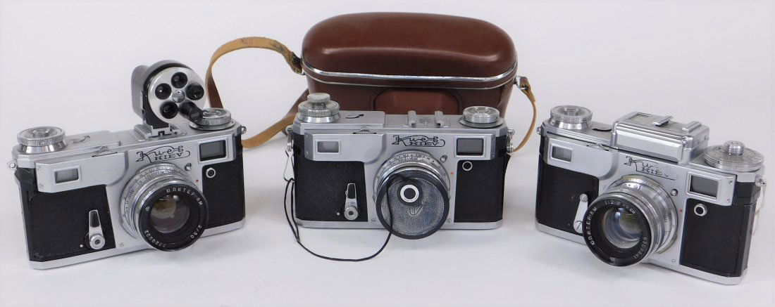 Group of 3 Soviet 35mm Rangefinder Cameras (1 of 5)