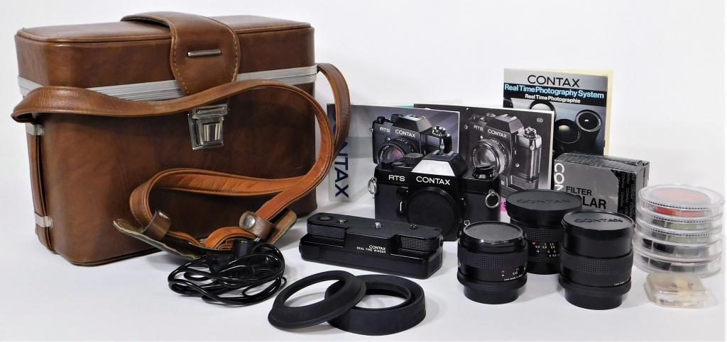 Yashica Contax RTS SLR Camera, with 3 Lenses #1 (1 of 9)