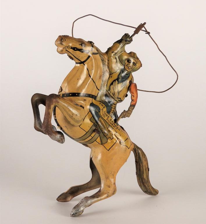 1938 Marx Lone Ranger H-Yo Silver Key Wind Tin Toy (1 of 5)