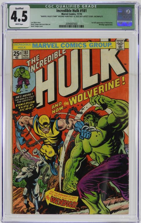 Marvel Comics Incredible Hulk #181 CGC 4.5 (1 of 2)