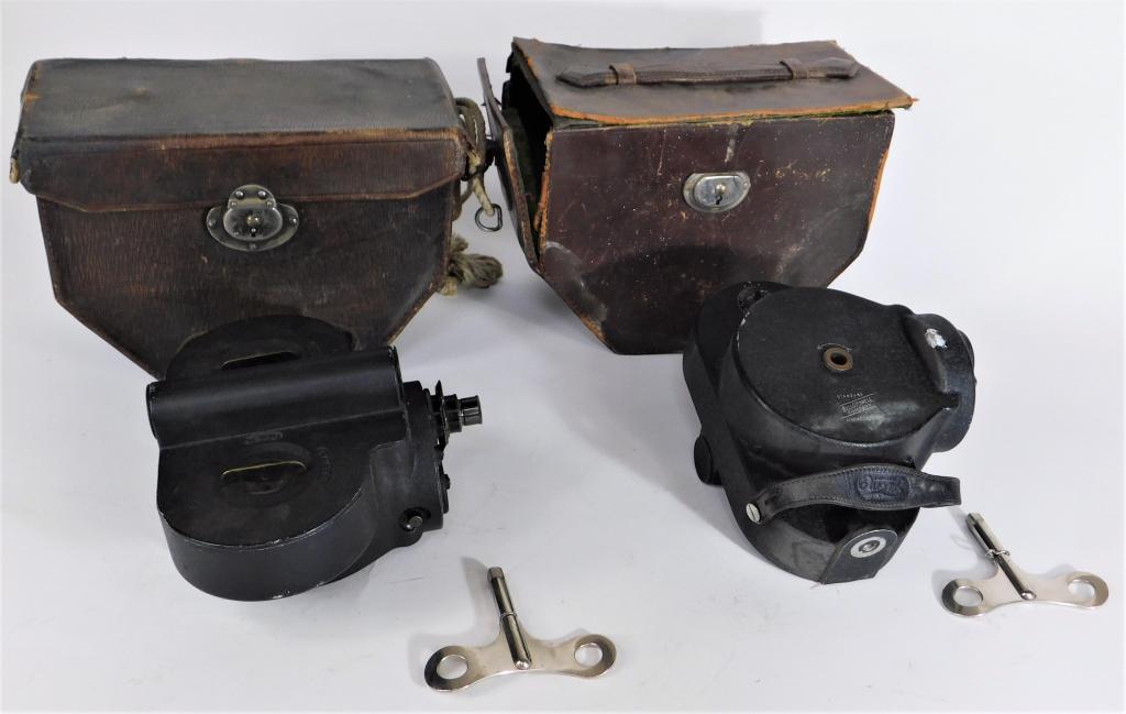 Lot 2 Filmo Automatic Cine-Cameras: Lot 2 Filmo Automatic Cine-Cameras with leather cases.