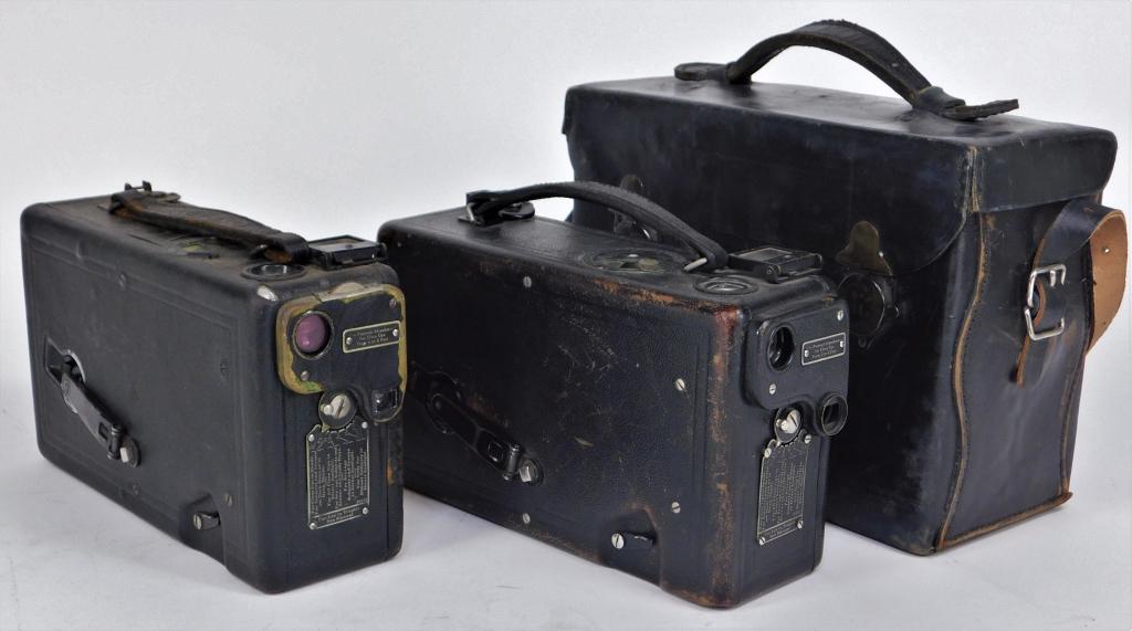 Lot of 2 Kodak 16mm Cine Model B Movie Cameras: Lot of 2 Kodak 16mm Cine Model B movie cameras. Includes original leather case.