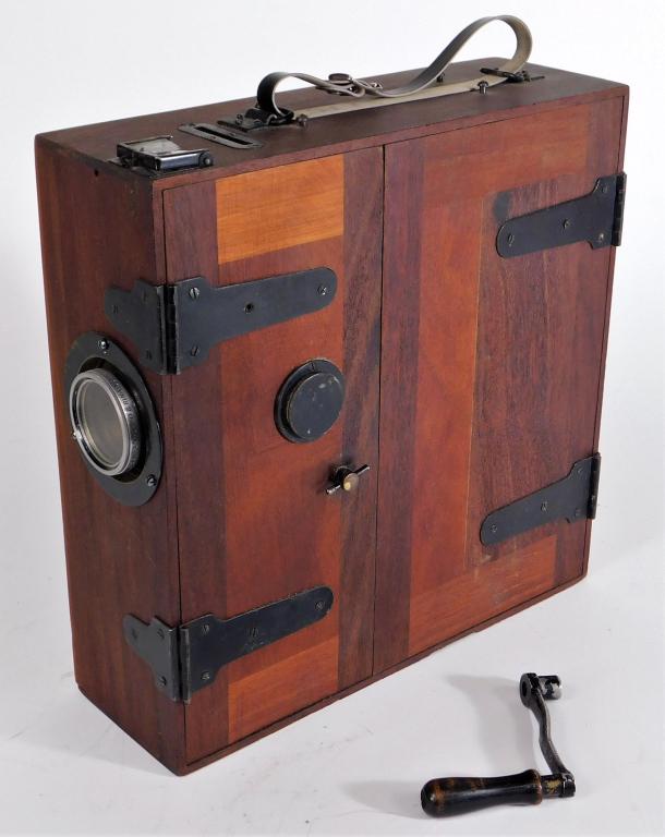 Barker Brothers A Series Camera and Projector: Barker Brothers A Series Combined Motion Picture Camera and Projector, patent date 1915. No lens, approximately 11.5x11.5x4.5 inches.