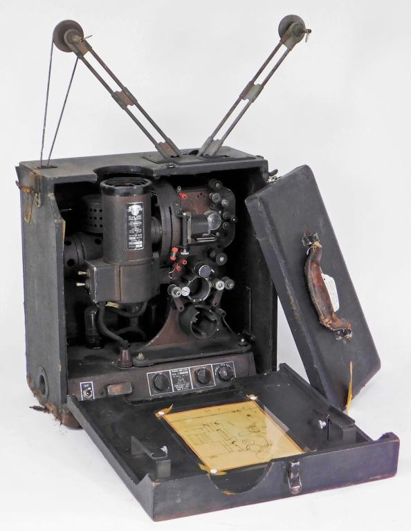 Victor Animatograph 16mm Sound Film Projector: Victor Animatograph 16mm sound film projector in original wood case. No lens, untested.