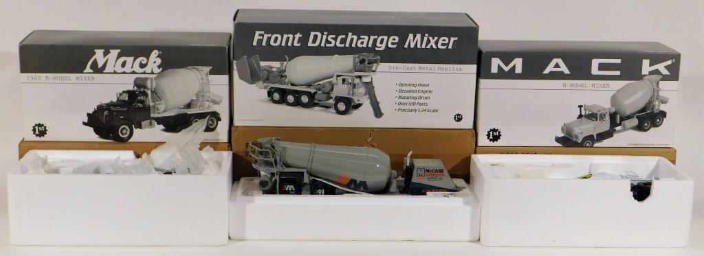 3 First Gear 1:34 Scale Diecast Cement Truck Group (1 of 2)