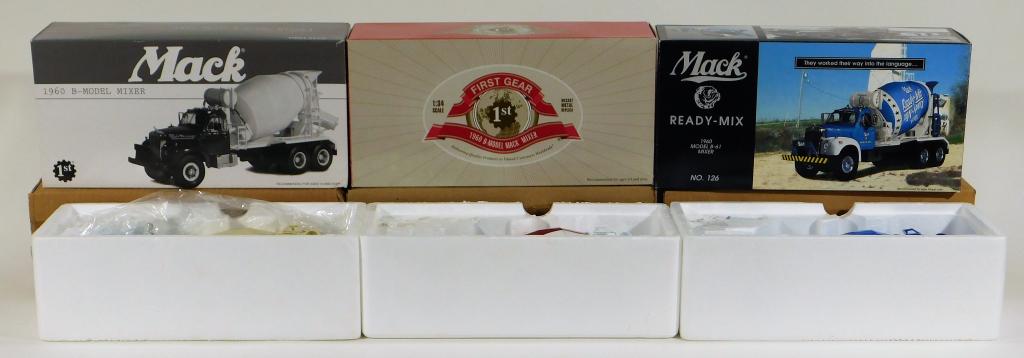 3PC First Gear 1:34 Scale Diecast Cement Trucks (1 of 2)