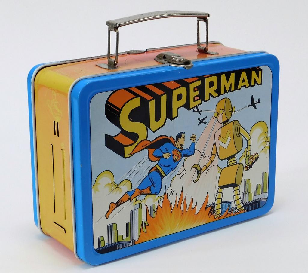 1954 Universal D.C. Comics Superman Tin Lunchbox (1 of 5)
