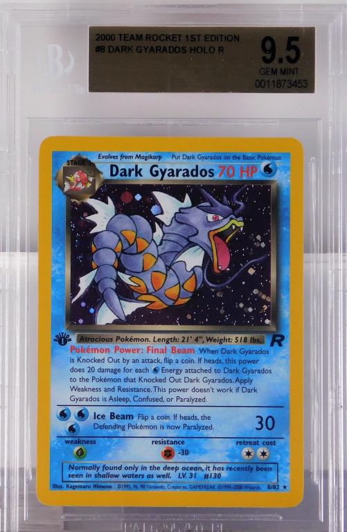 2000 Pokemon Team Rocket 1st Ed. Gyarados BGS 9.5 (1 of 2)