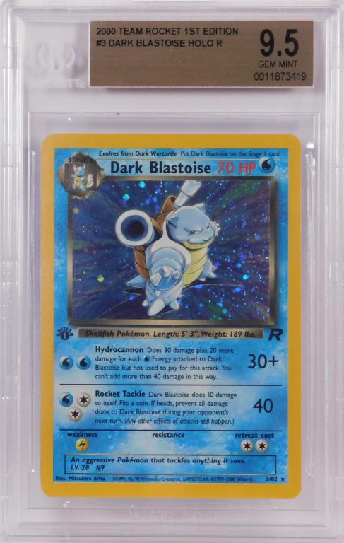 Pokemon Team Rocket 1st Ed. Dark Blastoise BGS 9.5 (1 of 2)