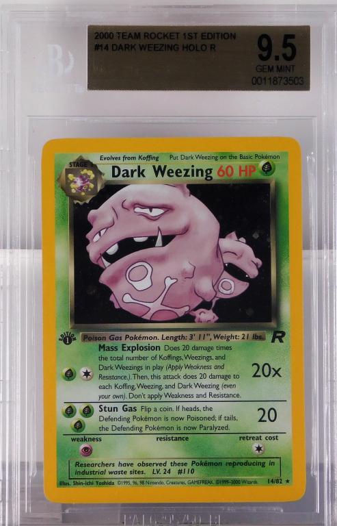 2000 Pokemon Team Rocket 1st Ed. Weezing BGS 9.5 (1 of 2)