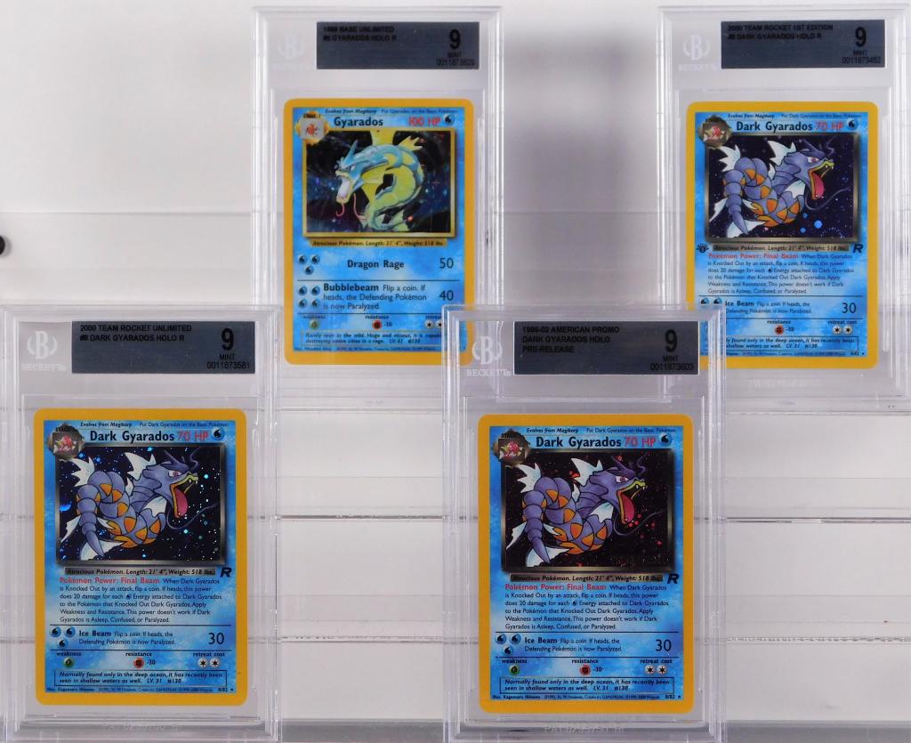 4 Pokemon Base Unl Team Rocket 1st Gyarados BGS 9 (1 of 2)
