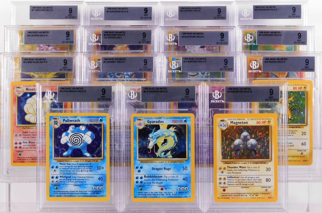 15PC 1999 Pokemon Base Unl. BGS 9 Holo Card Group (1 of 5)