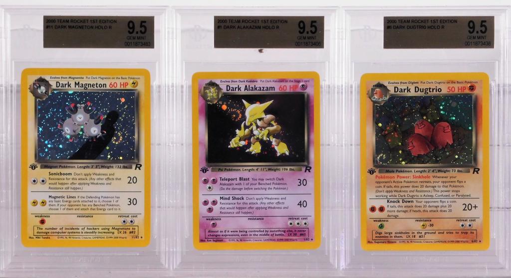 3PC Pokemon Team Rocket 1st Ed BGS 9.5 Group (1 of 2)