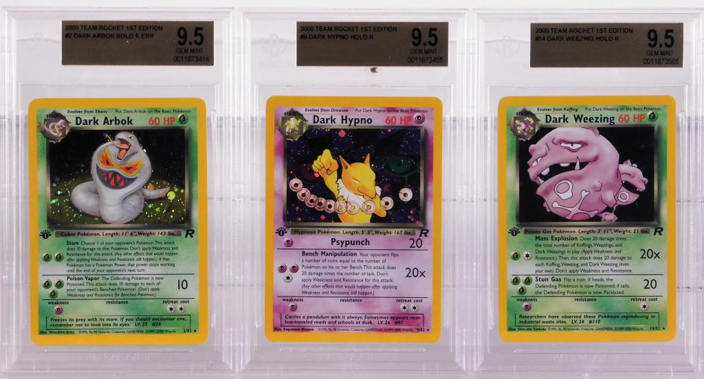 3PC Pokemon Team Rocket 1st Ed BGS 9.5 Holo Group (1 of 2)