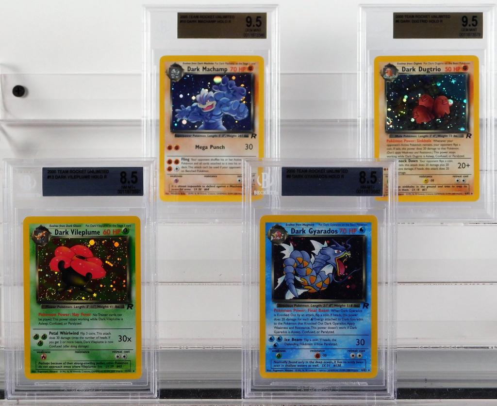 4PC Pokemon Team Rocket 1st Ed BGS Holo Card Group (1 of 2)