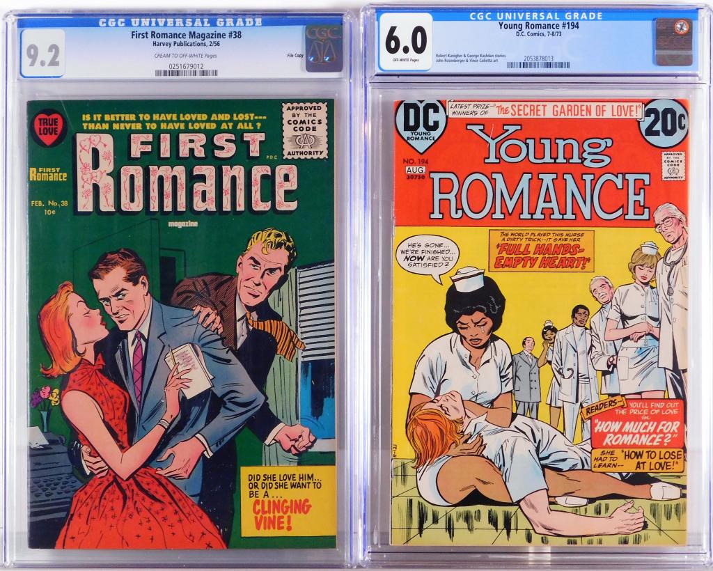 2PC DC Comics Harvey Pub. Romance CGC Comic Group (1 of 2)