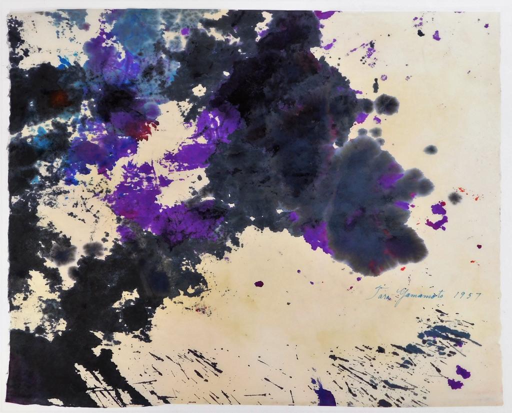 Taro Yamamoto Abstract Expressionist WC Painting (1 of 6)