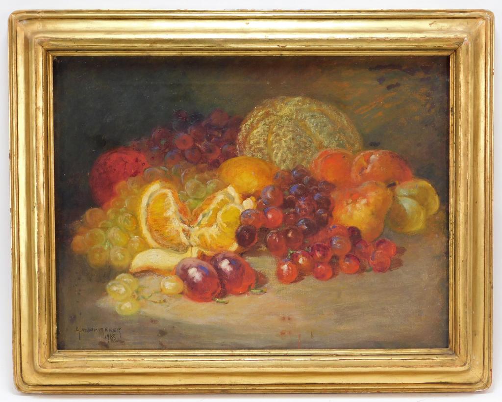 George William Whitaker O/C Still Life Painting (1 of 6)