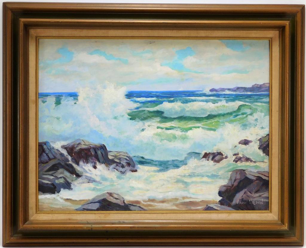 Vernon Herbert Coleman O/B Crashing Waves Painting (1 of 5)