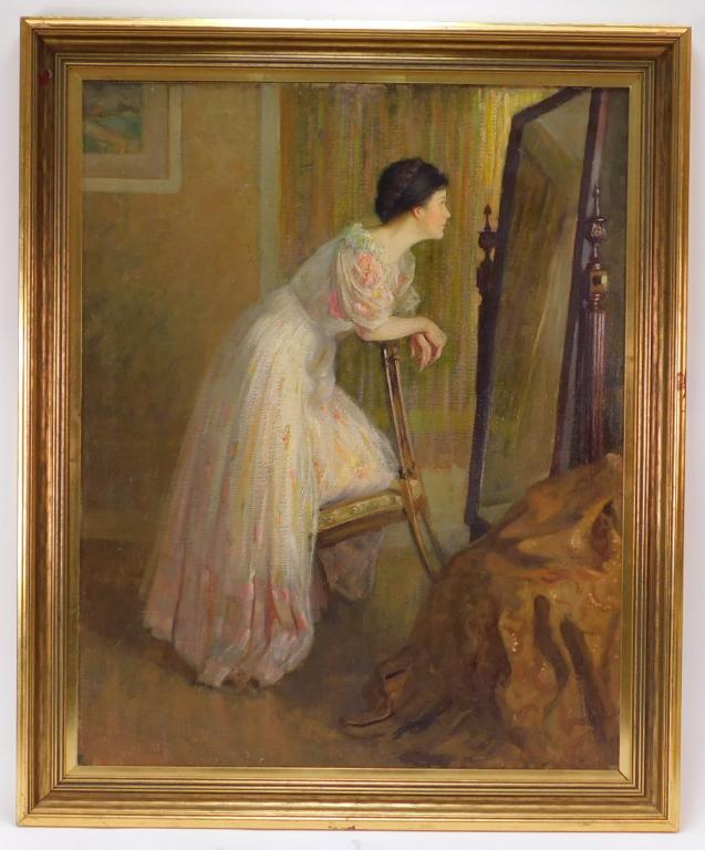 Abbott F. Graves Woman in Mirror Interior Painting (1 of 6)