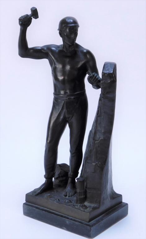 Alfred Reichel Bronze Sculpture of Iron Worker (1 of 7)