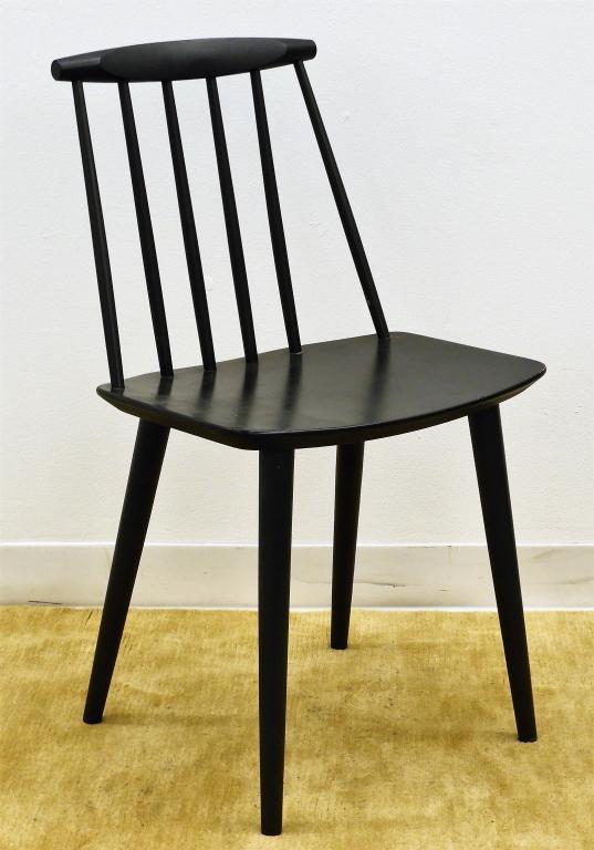 Mobler Danish Modern MCM Black Lacquer Side Chair (1 of 6)