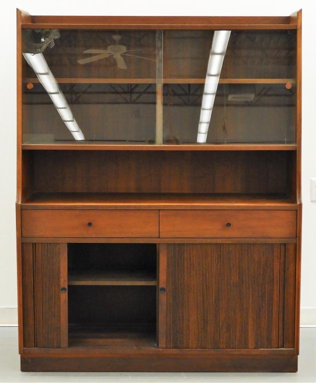 Dillingham MCM Modern Walnut Tambour Hutch Server (1 of 7)