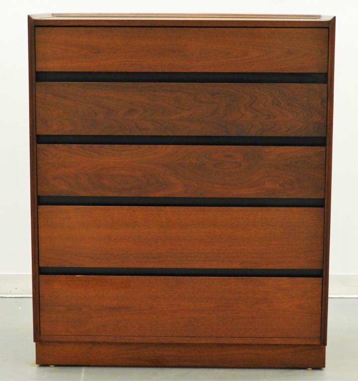 Dillingham Modern Walnut Graduated Drawer Chest (1 of 5)