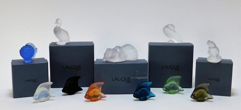 11PC Lalique France Crystal Glass Animal Group (1 of 6)