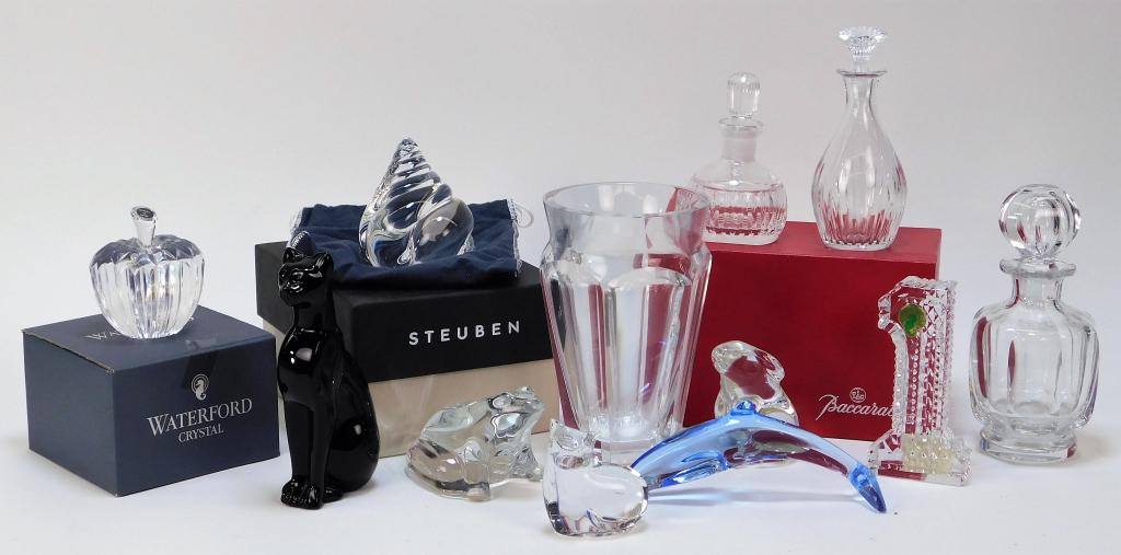 12PC. Steuben Baccarat Waterford Crystal Group (1 of 10)