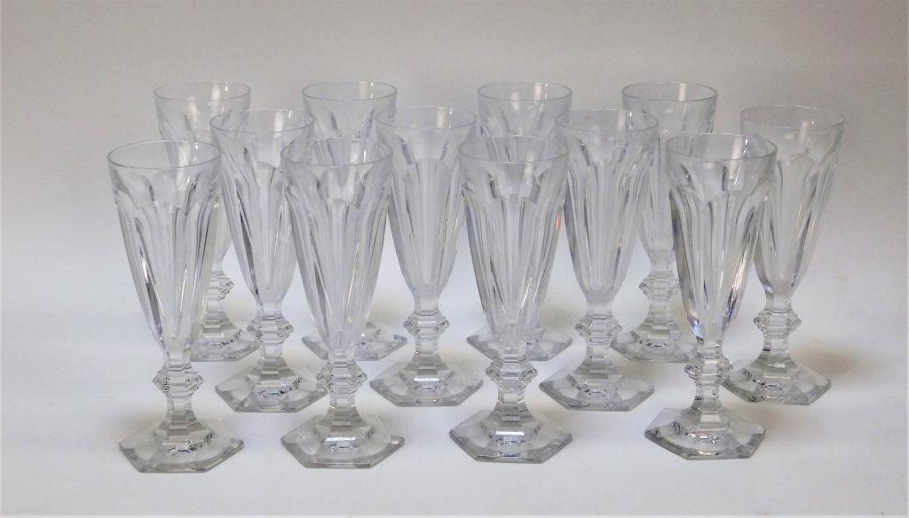 Set 12 Boxed Baccarat Harcourt Champagne Flutes (1 of 7)