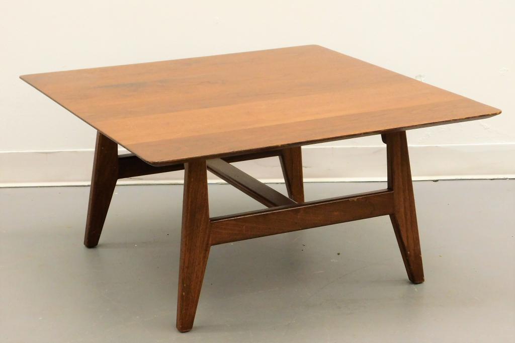 Jens Risom Square Walnut Wood Coffee Table (1 of 7)