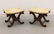 PR. Italian Regency Carved Walnut Foot Stools