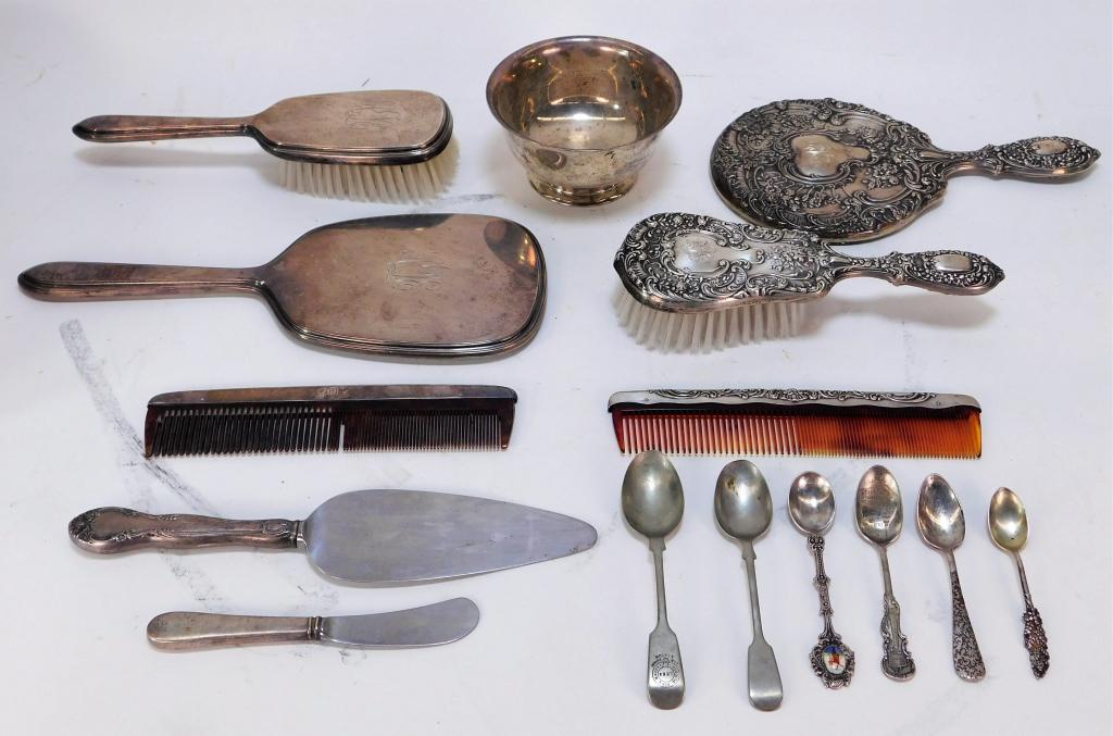 Estate Sterling Silver Dresser Set Holloware Group (1 of 8)