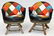 PR Schubert Industries MCM Barrel Club Chairs