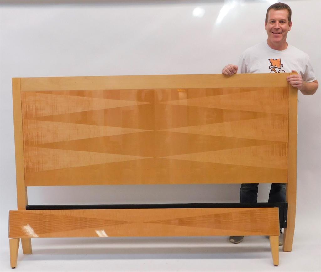 MCM Modern Blonde Maple King Size Bed Frame (1 of 6)