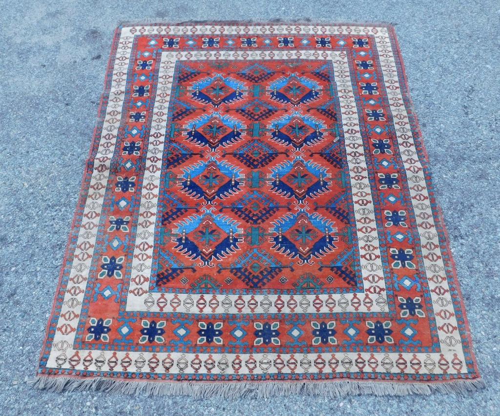 Estate Caucasian Oriental Tribal Geometric Rug (1 of 6)