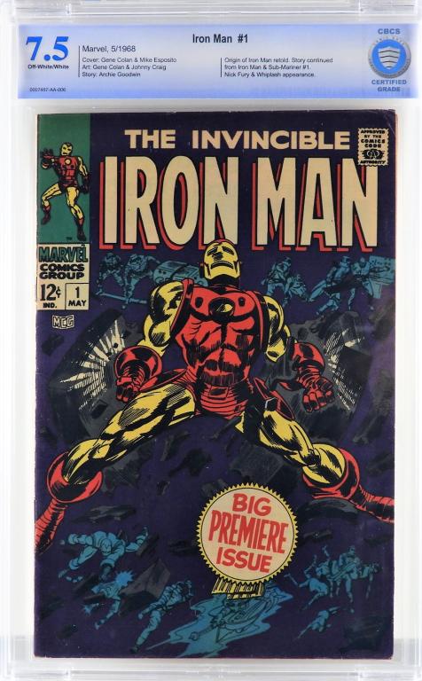 Marvel Comics Iron Man #1 CBCS 7.5 (1 of 2)